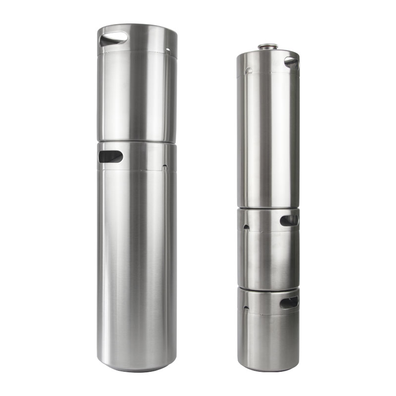 growler en acier inoxydable de 2 l et 4 l, mini-fût à bière de 5 l 3