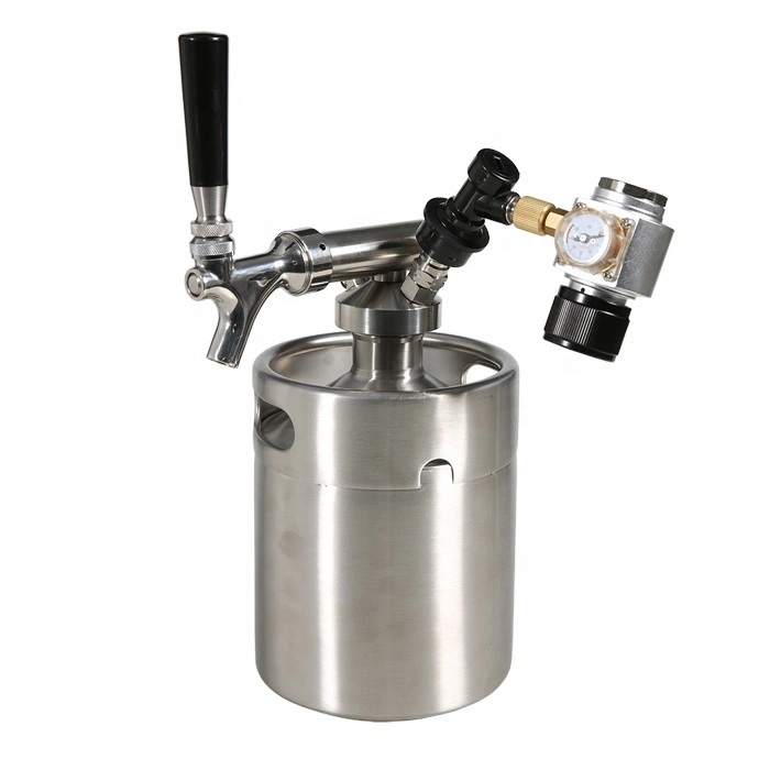 fûts de bière amovibles en acier inoxydable pour brassage maison, bouteilles de 2 L, mini growler 1