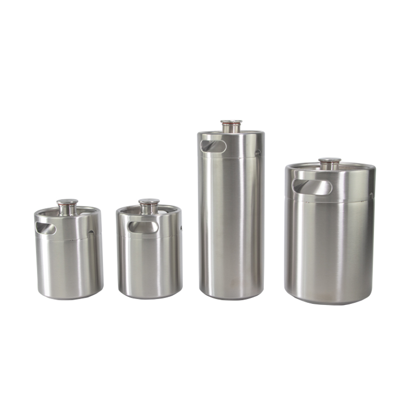 fût de bière miniature isolé en acier inoxydable de 2 litres (64 oz) 3