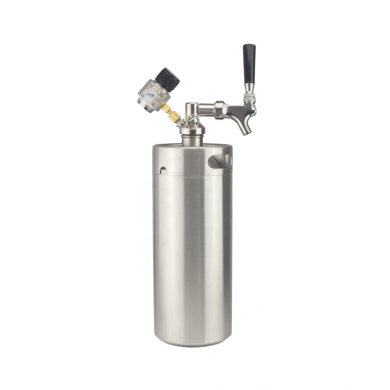 Système de distribution de bière à pression, mini régulateur de CO2 5 L, fût de 170 oz en acier inoxydable 1