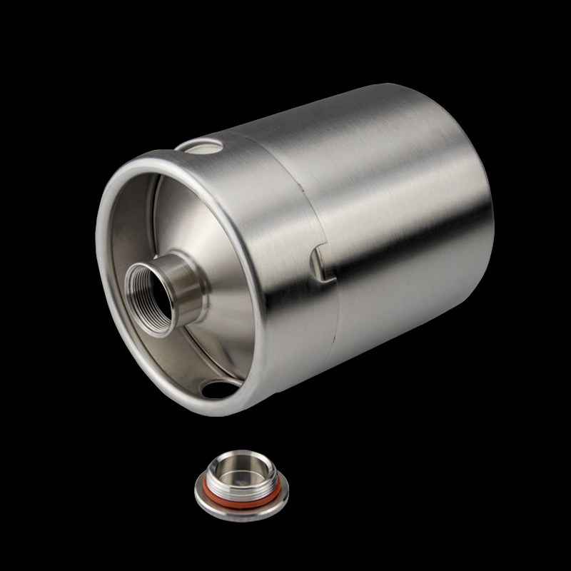 Mini-bouteille/fût de bière standard en acier inoxydable de 2 litres avec distributeur de froid 2