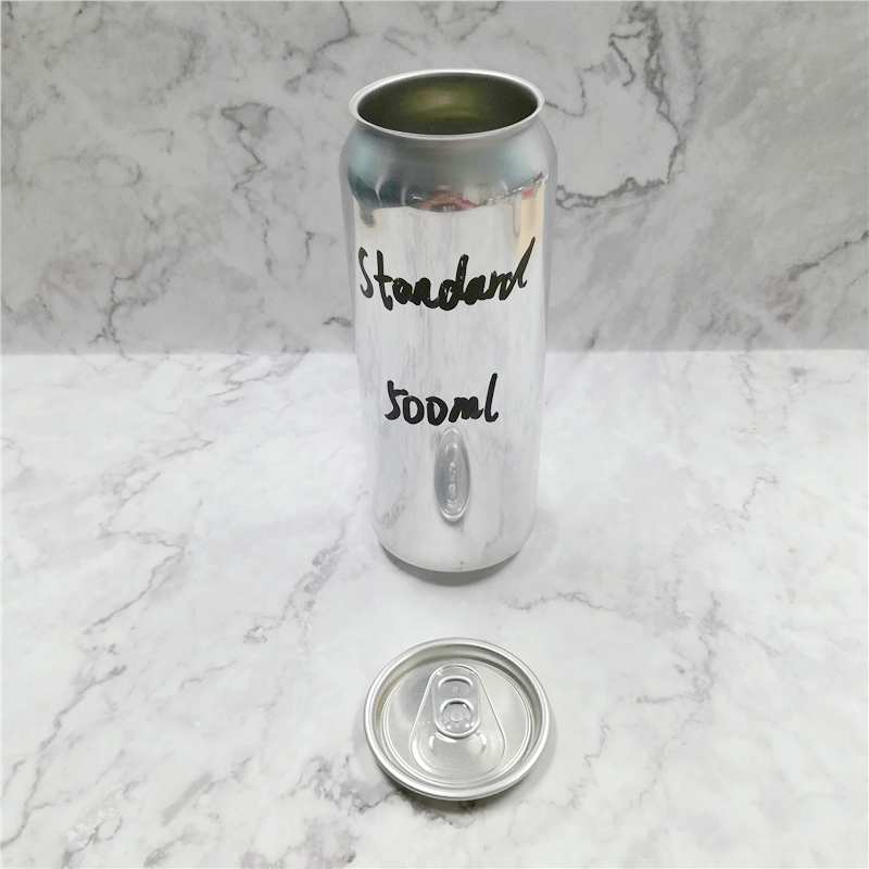 Lata de aluminio vacía de 500 ml, apta para uso alimentario, sin impresión, para cervecerías artesanales. 1