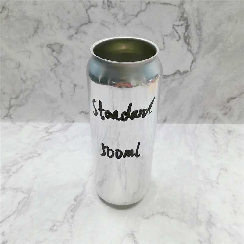 Lata de aluminio vacía de 500 ml, apta para uso alimentario, sin impresión, para cervecerías artesanales. 2