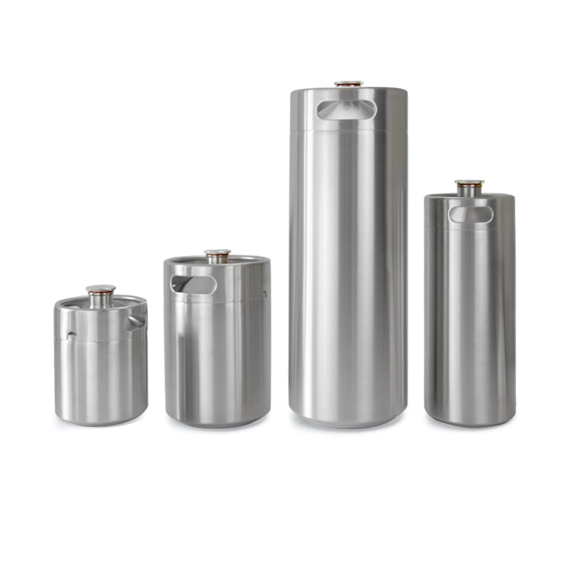 beer growler with painting Powder Coating wide mouth case co2 handle logo 2L 4L 5L 10L 1