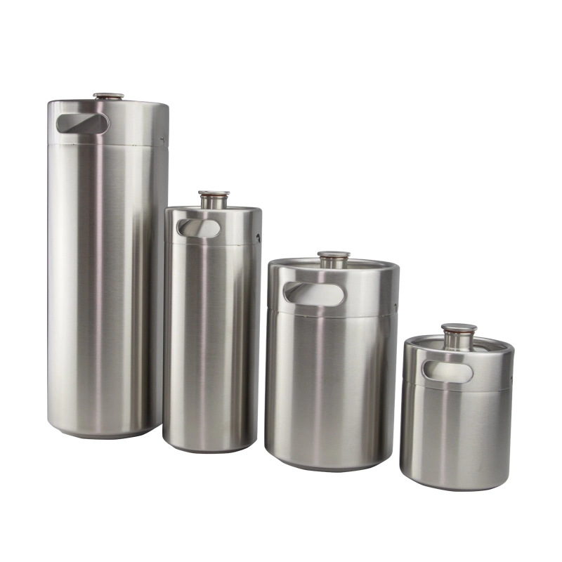 2L 3,6L 4L 5L 10L 64oz 128oz Mini-fût de bière en acier inoxydable 5L 1