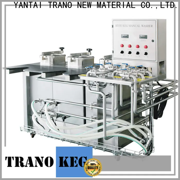 Trano Beer Keg Three Heads Semi-Automatic Washer with good price for beverage factory 1