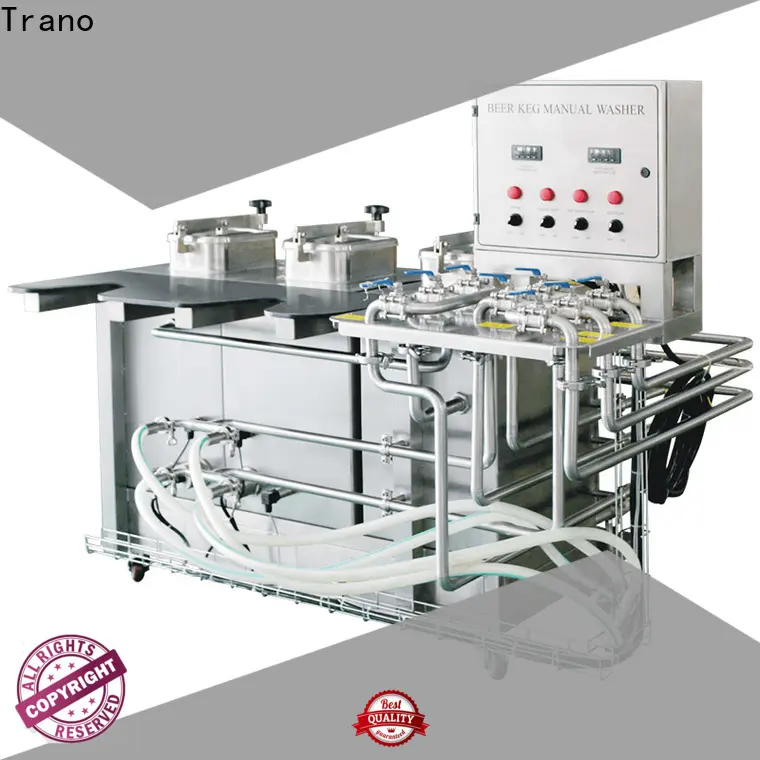 Trano Beer Keg Three Heads Semi-Automatic Washer supplier for beverage factory 1