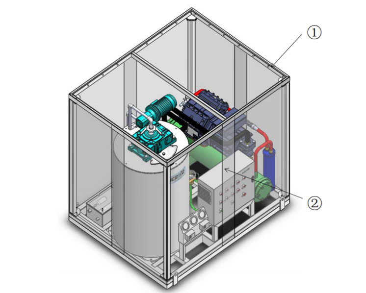Quality salt water flake ice making machine 1 ton installed in ship Manufacturer | Brother Ice System 15