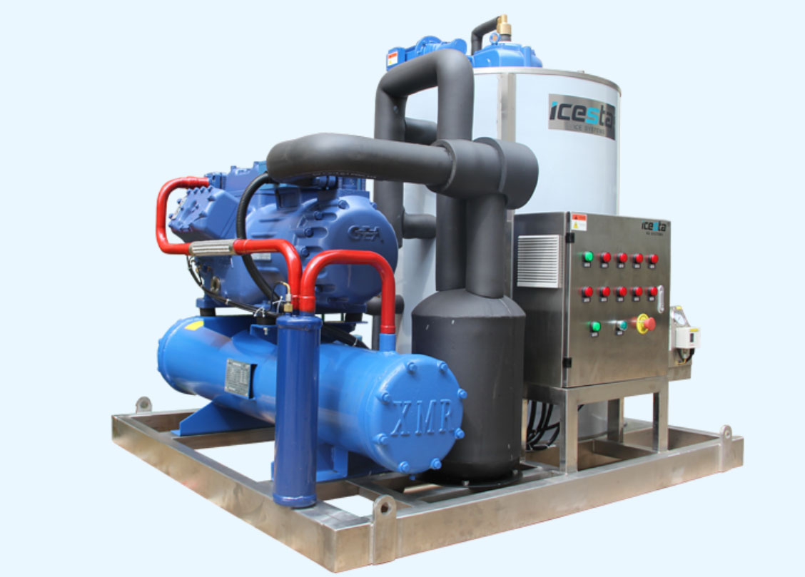 Quality salt water flake ice making machine 1 ton installed in ship Manufacturer | Brother Ice System 21