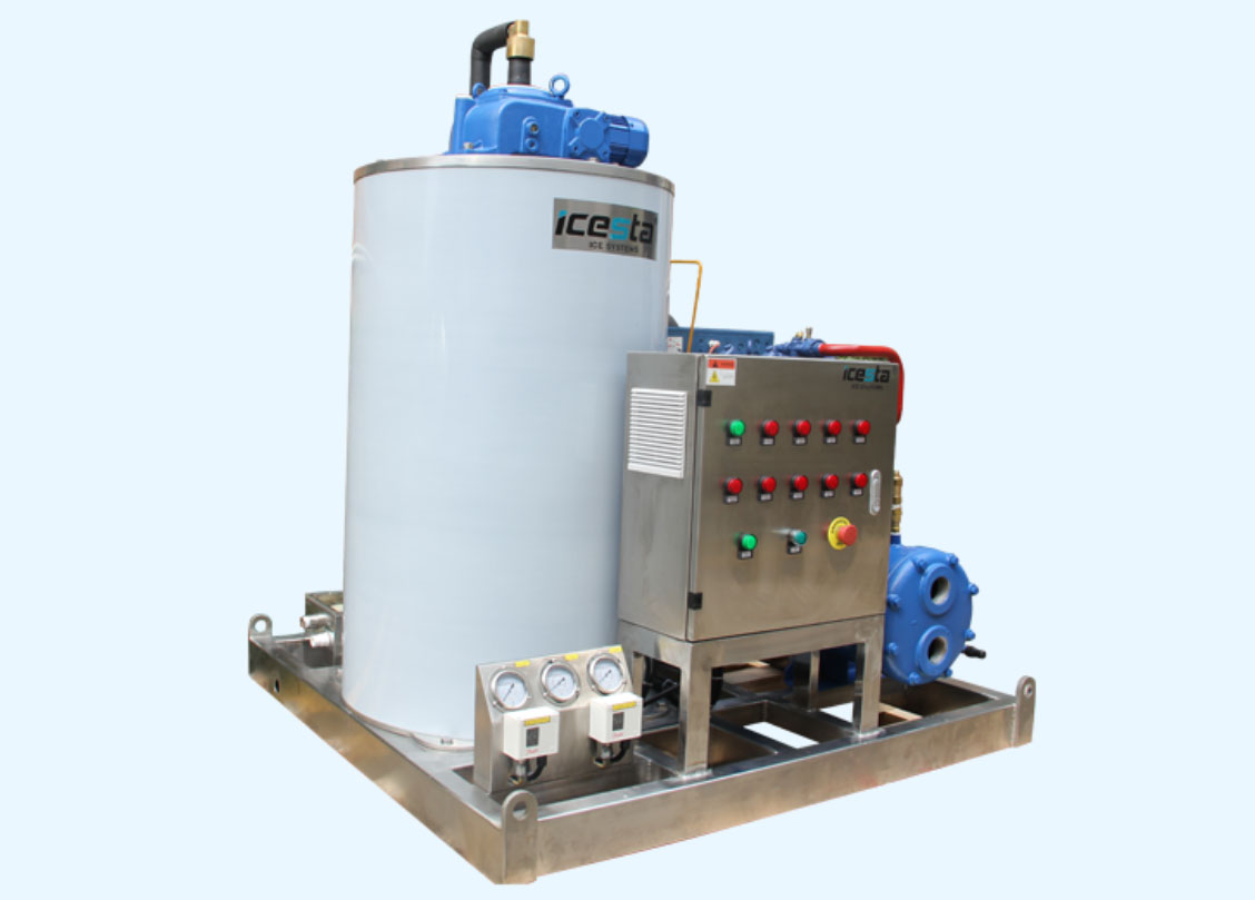 Quality salt water flake ice making machine 1 ton installed in ship Manufacturer | Brother Ice System 19