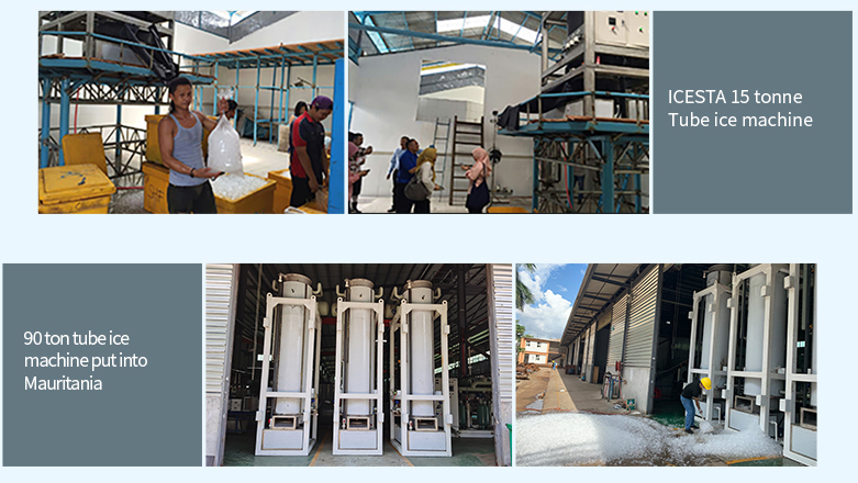 Tube ice machine with 10t Air Cooling Stainless Steel For Food Processing Industry / Cold Drinks 34