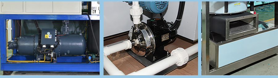 Tube ice machine with 10t Air Cooling Stainless Steel For Food Processing Industry / Cold Drinks 23