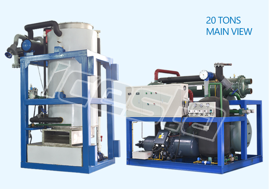 Tube ice machine with 10t Air Cooling Stainless Steel For Food Processing Industry / Cold Drinks 29