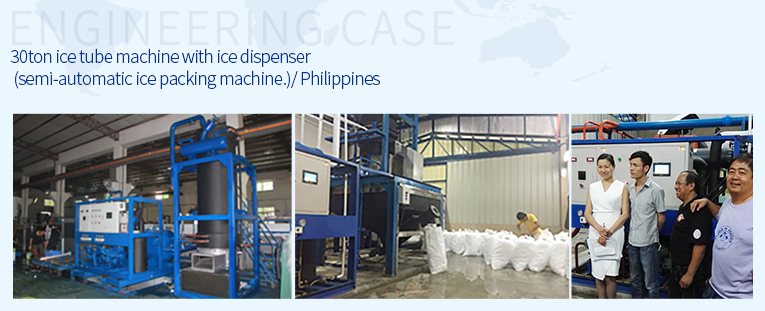 Tube ice machine with 10t Air Cooling Stainless Steel For Food Processing Industry / Cold Drinks 33