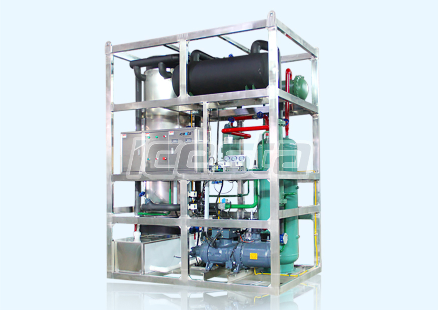 Tube ice machine with 10t Air Cooling Stainless Steel For Food Processing Industry / Cold Drinks 25
