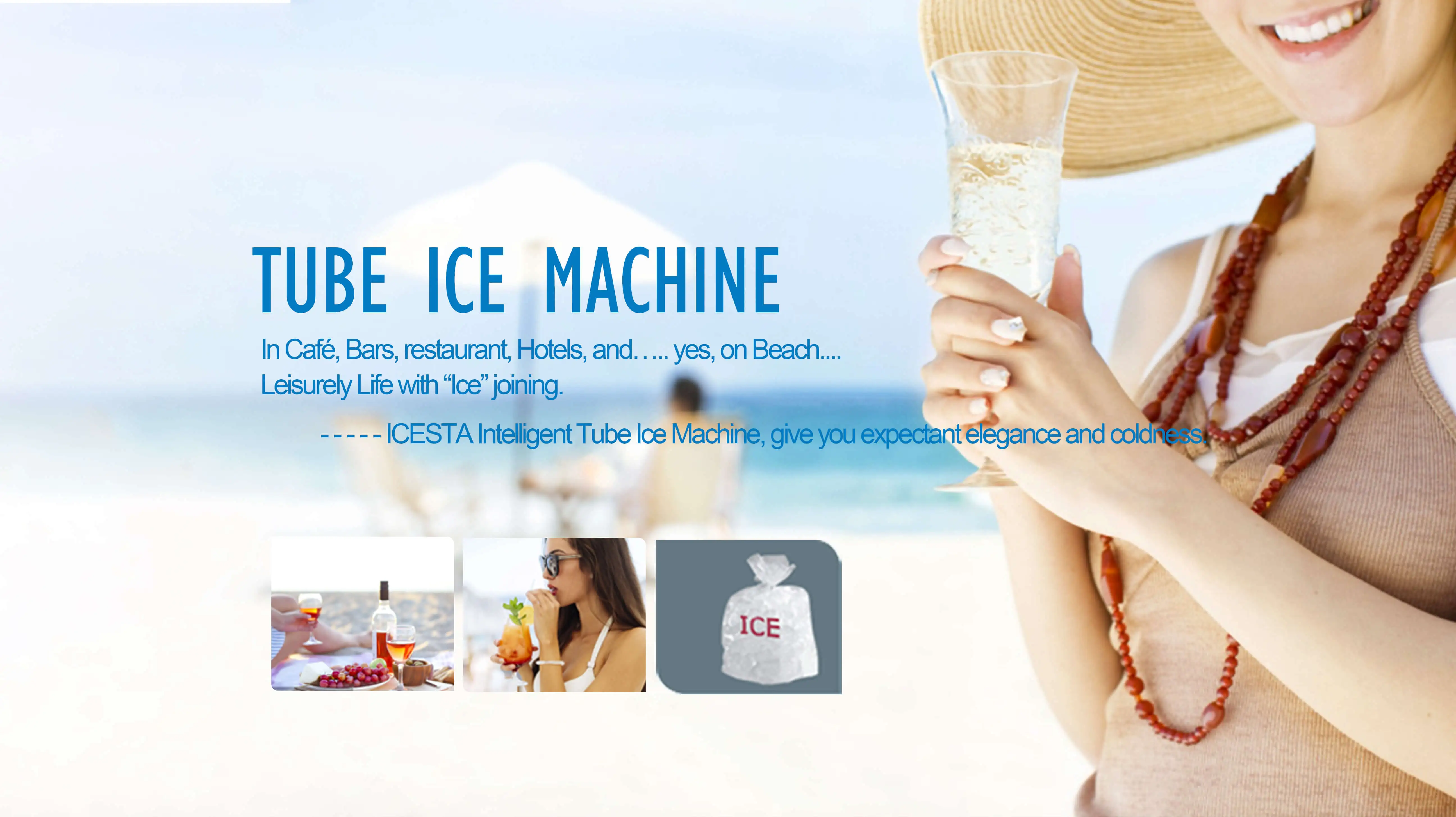 Tube ice making machine Commercial quality 2 tons per day from ICESTA 1