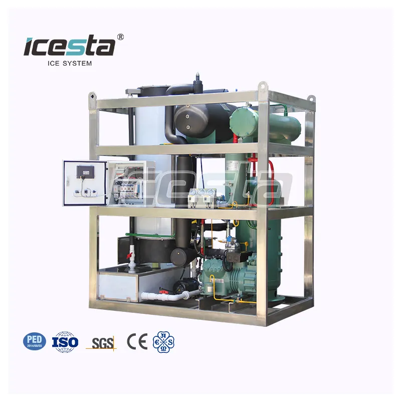 ICESTA Tube Ice Machine: High-Quality Stainless Steel, Custom Output 1-100 tons 7