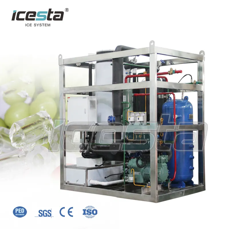 High Quality Stainless Steel Tube Ice Maker - 1-10-15 Ton - Corrosion Resistant - Customizable Specifications 2