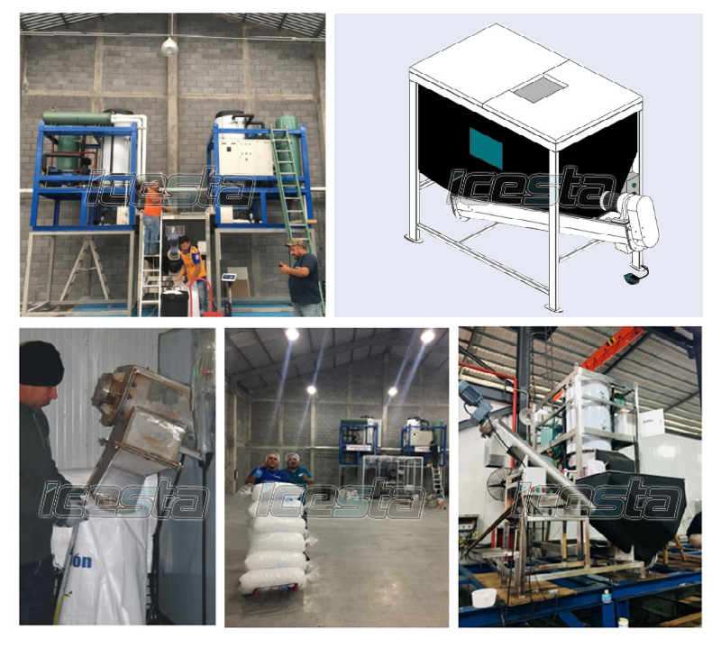 ICESTA Industrial tube ice machine with 20 ton water cooling stainless steel For Food Processing / Cold drink industry 15