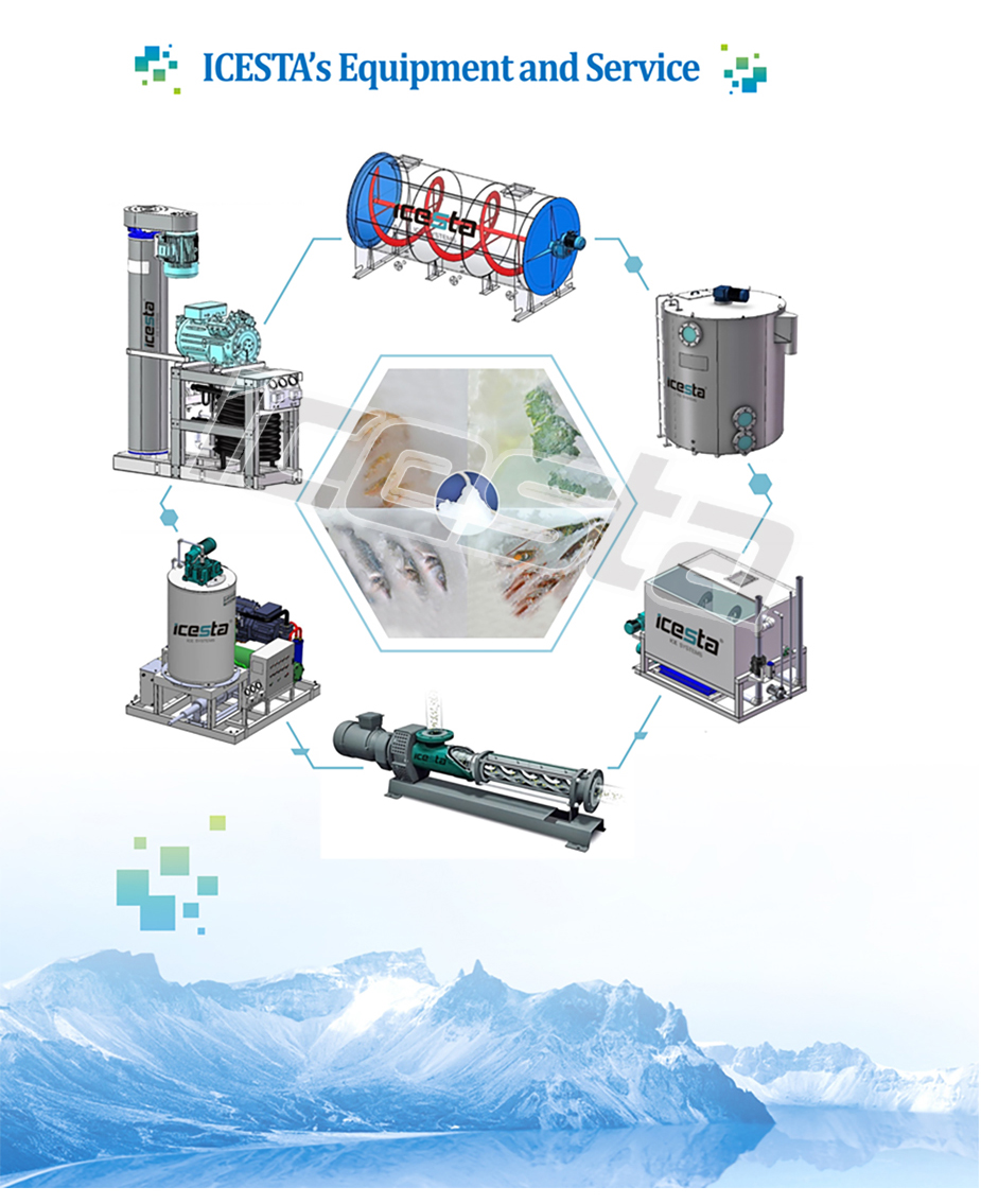 ICESTA Sea water Slurry ice machine 10 tons customized automatic energy-saving high productivity Long Service Life 13