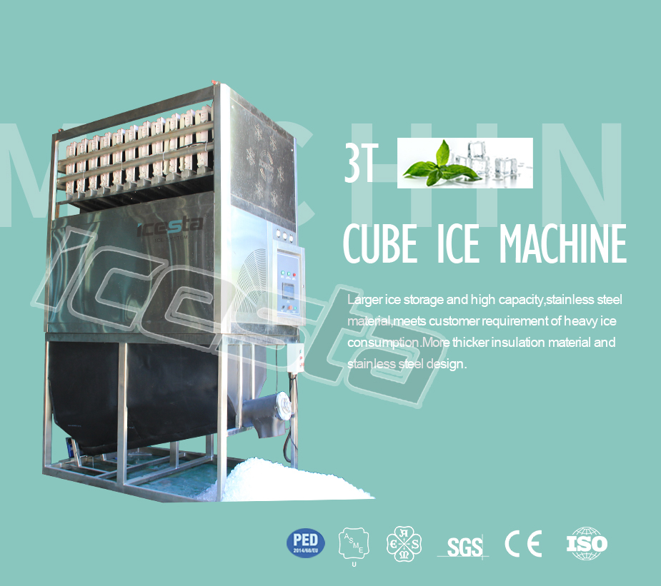 High Quality Icesta Commercial Industrial 3 5 10 ton ice cube making machine 2