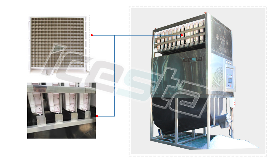 High Quality Icesta Commercial Industrial 3 5 10 ton ice cube making machine 5