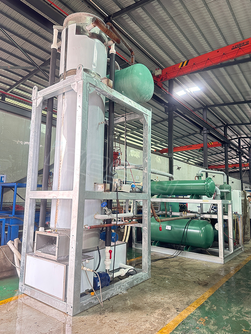 ICESTA Industrial tube ice machine with 20 ton water cooling stainless steel For Food Processing / Cold drink industry 8