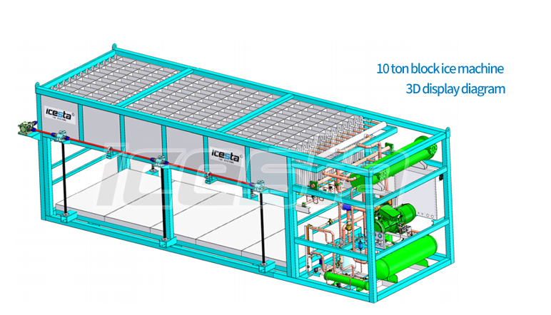 ICESTA Direct Cooling Block Ice Machine with 25 tons per day Automatic High Productivity Long Service Life 12
