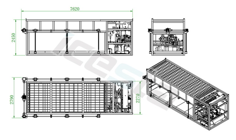 ICESTA Direct Cooling Block Ice Machine with 25 tons per day Automatic High Productivity Long Service Life 11
