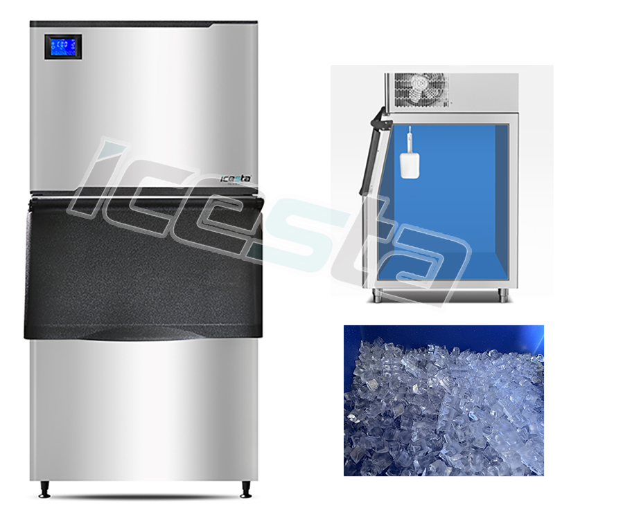 Cube ice machine 465kg/24hours heavy duty sufficient ice production from Icesta 16