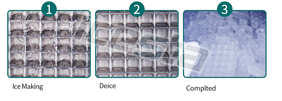 Cube ice machine 465kg/24hours heavy duty sufficient ice production from Icesta 17