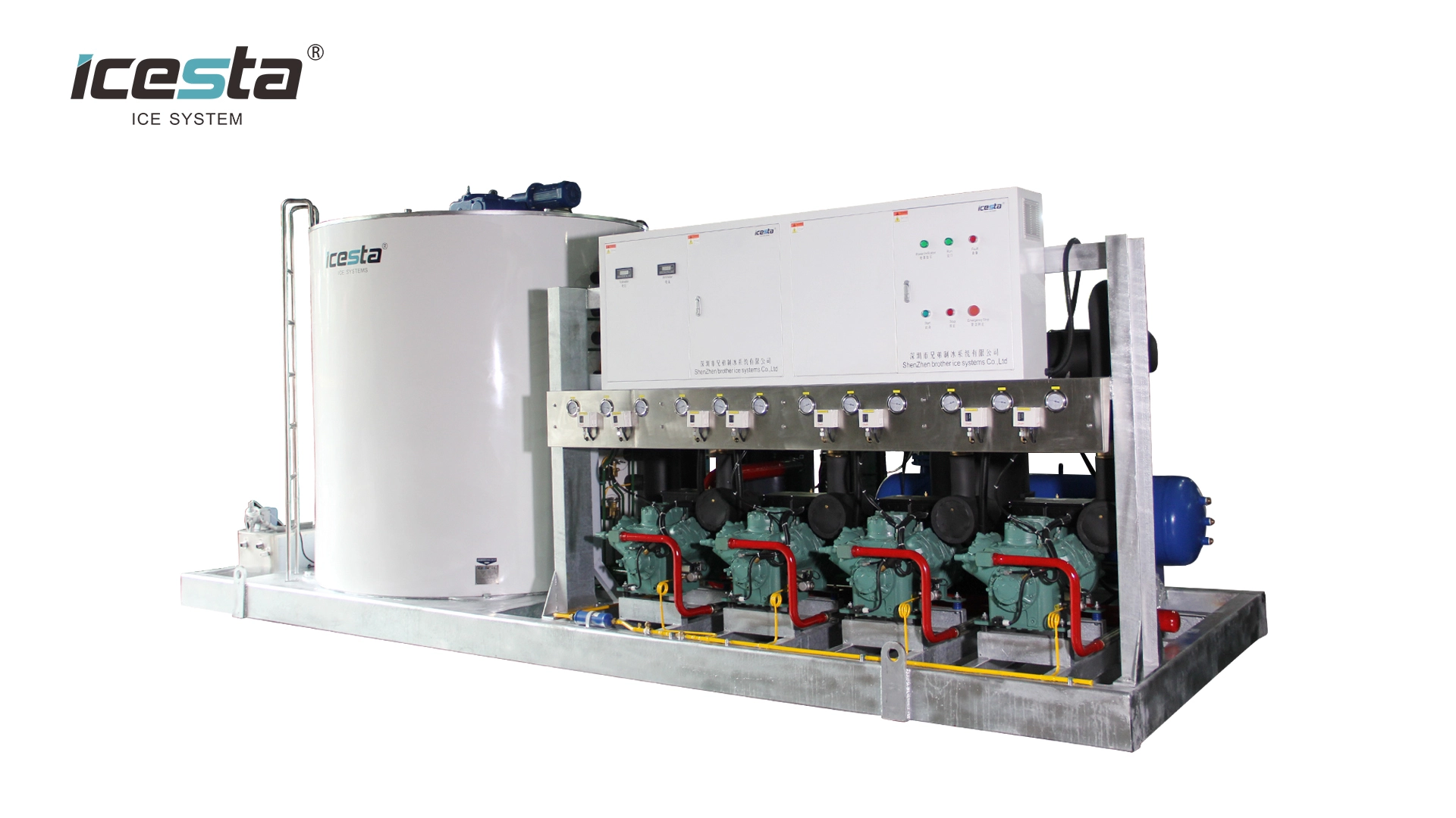 ICESTA Flake Ice Machine with 20 25 30 Ton Industrial automatic high productivity Long Service Life 1