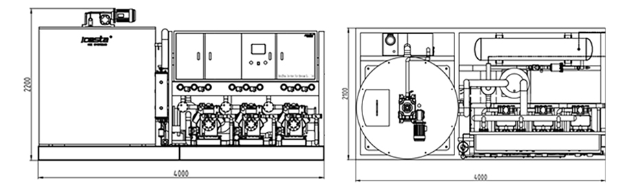 ICESTA Flake Ice Machine with 20 25 30 Ton Industrial automatic high productivity Long Service Life 12