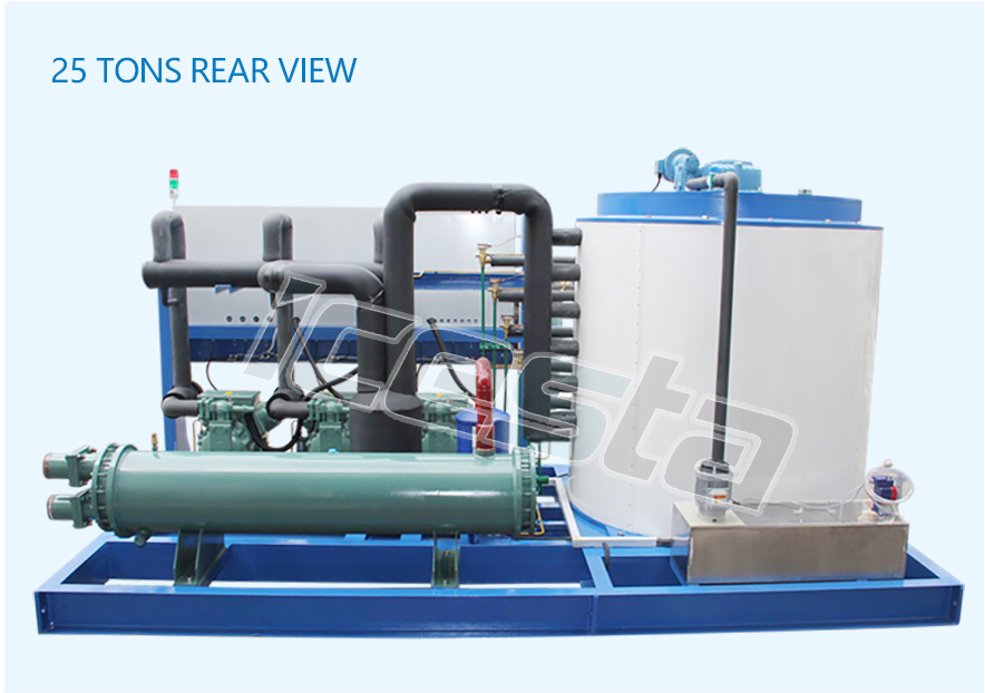 ICESTA Flake Ice Machine with 20 25 30 Ton Industrial automatic high productivity Long Service Life 23