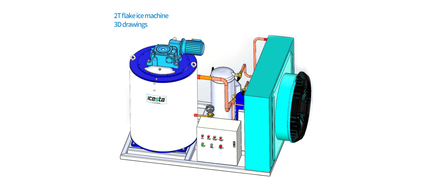 Icesta flake ice machine 1 ton 500kgs ice flakes machine 16