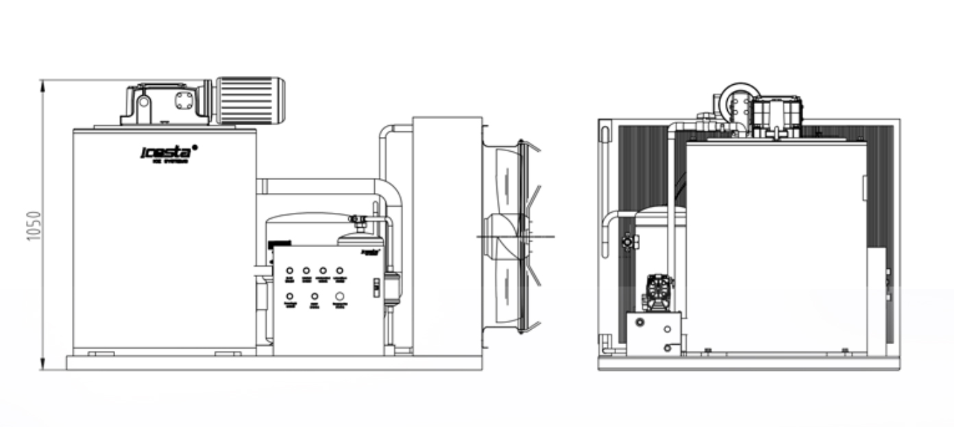 Icesta flake ice machine 1 ton 500kgs ice flakes machine 15