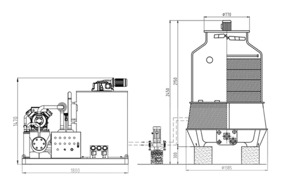 Customized Icesta Industrial flake ice maker machine 3t to 5 tons manufacturers From China | Brother Ice System 6