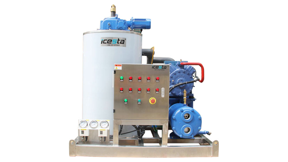Quality Icesta Sea water flake ice machine for fish 1-5t Manufacturer | Brother Ice System 2