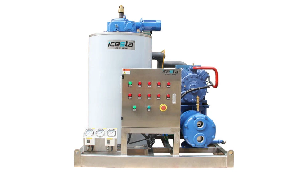 Quality Icesta Sea water flake ice machine for fish 1-5t Manufacturer | Brother Ice System 1
