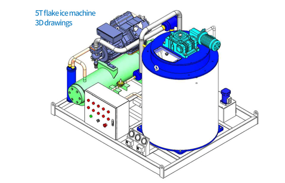 Customized Icesta Industrial flake ice maker machine 3t to 5 tons manufacturers From China | Brother Ice System 7
