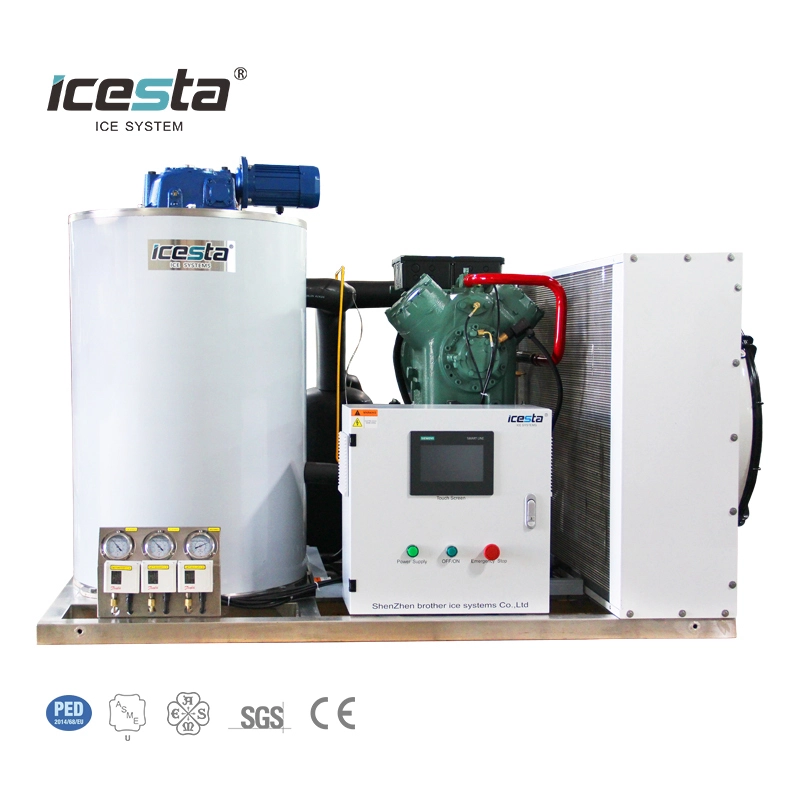 Ice Flake Machine With 3t Air cooling Stainless Steel For Food Processing Industry 1