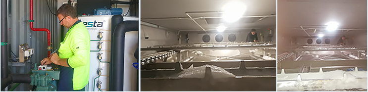 Flake Ice Machine With 3t Water Cooling Stainless Steel For Food Processing Industry 22