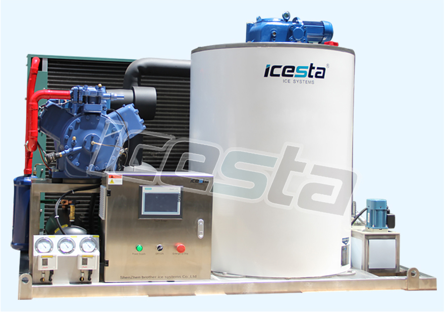 Flake Ice Machine With 3t Water Cooling Stainless Steel For Food Processing Industry 20