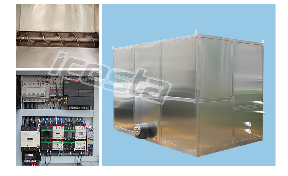 Industrial cube ice machine 3ton water cooling ICESTA Energy Saving High Productivity 11