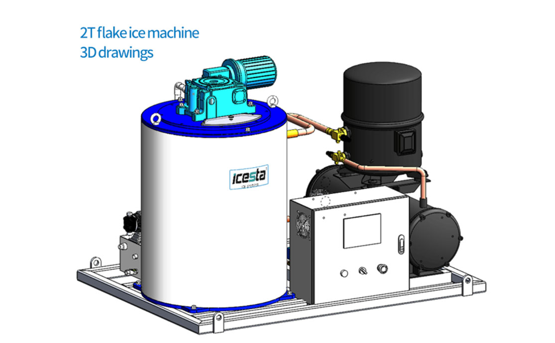 High Quality Edible stainless steel flake ice machine 1-2t for meat sausage Company 16