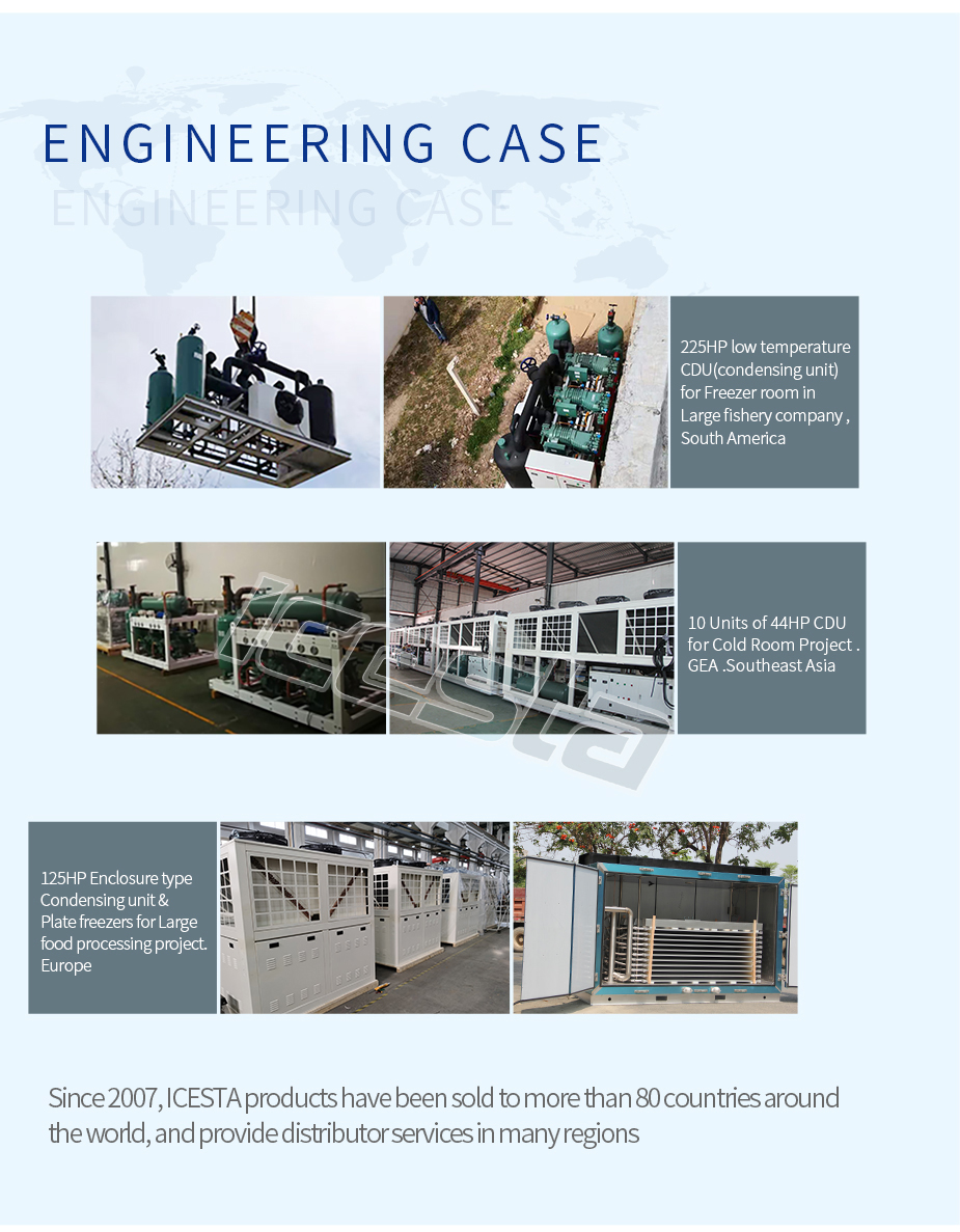 Low temp Plate freezer Condensing unit from ICESTA 36