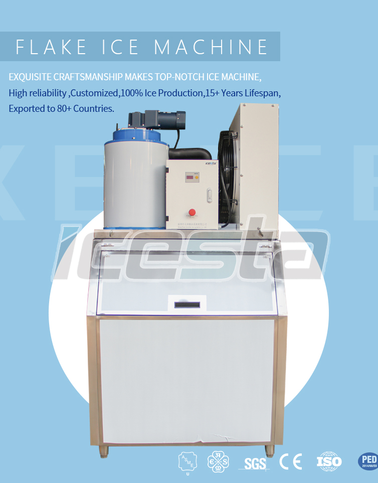 Flake ice machine with 0.5t freshwater air cooling High Productivity Long Service Life for Food Processing Industry 8