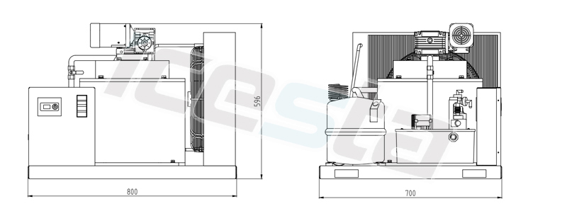 Flake ice machine with 0.5t freshwater air cooling High Productivity Long Service Life for Food Processing Industry 12