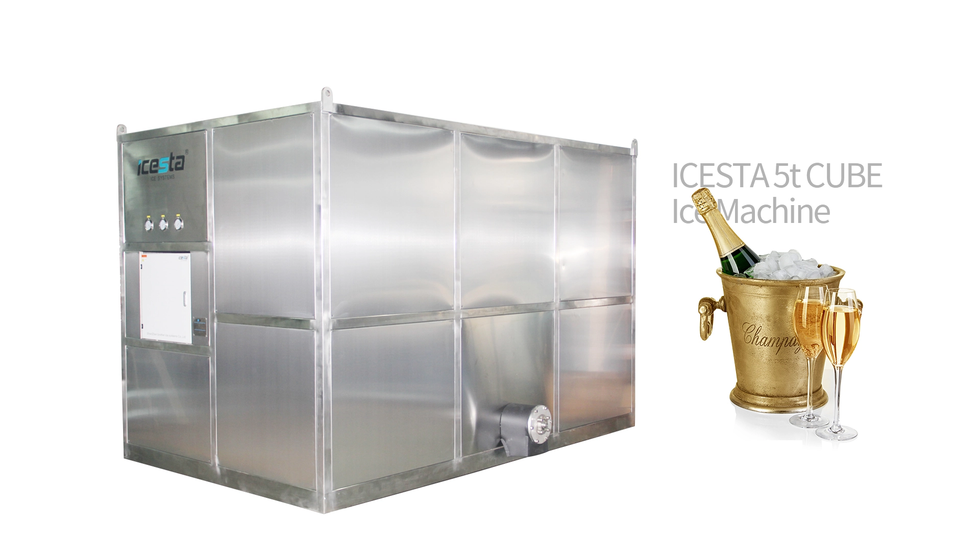 Ice Cube Machine Competitive easy Operating 5T/Day From ICESTA 1