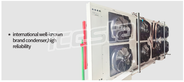 Industrial flake ice machine with 30t 40t 50t Piston compressors rack For Food Processing/ concrete construction project 11